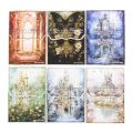Beautiful day material paper Alice's fantasy series fantasy background notebook material 50 sheets into 6 types. 