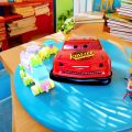Car Shape Bag For Kids With Building Blocks. 