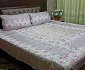 Patchwork bed sheets. 