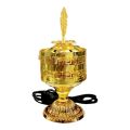 Electric Bakhoor Loban Burner Metal Body  Arabic Design. 