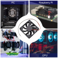 DC 5V 12V 24V 8cm Brushless Dual Ball Cooling Fan 8010 80mm Axial PC Cooler Fan 80x80x10mm Computer Case CPU Radiator Fan. 
