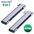 4-in-1 USB C HUB 3.0 PD 60W Type C 3.1 Multi Ports USB Splitter OTG Adapter USB HUB For Xiaomi Lenovo Macbook Pro 13 15 Air Pro. 