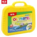 M&G Oil Pastels 12pcs set with free sharpener and 1pc white pastel pencil pastels. 