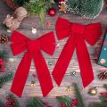 Big Bowknot Red Ribbon Christmas Tree Topper Decoration Red Bow Xmas Wedding Decor for Home Front Door Pendant Decor Party Prop. 