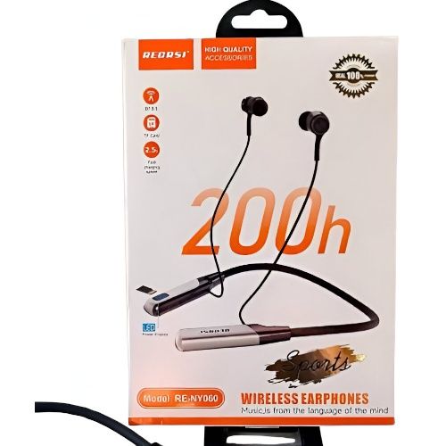 Regrsi wireless Neckband Bluetooth Earphone RE-NY060 Charging backup 200 Hours 100% Original Neckband For Man women