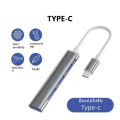 4 พอร์ต USB C ไปยัง USB Hub, อะแดปเตอร์อลูมิเนียมชนิด C ไปยัง USB A 3.0, ปลั๊กและเล่น USB Extender สำหรับ MacBook Pro / Air, แล็ปท็อป, คีย์บอร์ดและเมาส์. 