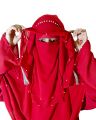 eyes covered double layered khimar with abaya  and niqab. 