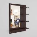 Modern DIY Wall Dressing Table with Large HD Mirror, Wooden Shelves, Drawer, Door Cabinet & Organizer Rack | Space-Saving Wall Mounted Makeup Vanity for Bedroom, Girls Room & Compact Home Interiors. 