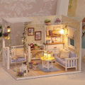 DIY Kitten Mini DollHouses Assembly Model Building Kit Creative Room Bedroom Decoration With Furniture Wooden Crafts Toys . 