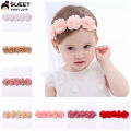 Pink Baby Flower Headband Pink Chiffon Hair Bands Handmade DIY Headwear Hair Accessories for Kids Children Newborn Toddler. 
