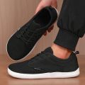 Wide Toe Men Shoes Breathable Knitted Mesh Comfortable Barefoot Shoes Casual Versatile Soft Sole Wide Last Shoes Walking Shoes. 