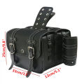 Universal Motorcycle Saddlebags Throw Over Saddle Bags PU Leather Side Luggage Bags with Cup Holder for Sportster Softail Dyna. 