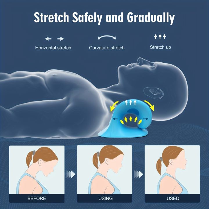 Eva%20Neck%20And%20Shoulder%20Relaxer,%20C-Shape%20Cervical%20Traction%20Device,%20Relax%20Spine%20Alignment,%20Chiropractic%20Pillow%20Stretcher%20Massager%20-%20Image%206