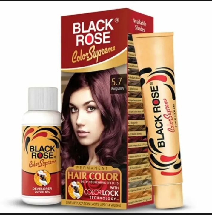 Black Rose Color Supreme Hair Color – Shade No: 5.7 Burgundy | Long ...