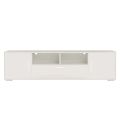BM-MART TV Stand for TVs up to 60" Modern TV Console Table with LED Lights TV Cabinet, White. 