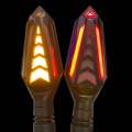 Bike Indicator Slide Arrow Running Style With Lava DRL Red - Yellow 2 Pcs Set. 