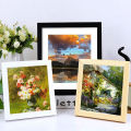 1pc Square Wood Photo Frame For Wall Hanging 20X20 25X25cm Wood Picture Frame Stand For Pictures Photo Decor Commemorative Gift. 
