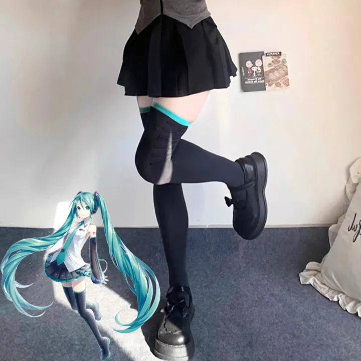 Miku%20Anime%20Character%20Periphery%20Pantyhose%20Creative%20Personality%20Holiday%20Party%20Cosplay%20Pantyhose%20stockings%20-%20Image%203