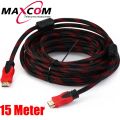 GBullStore Hdmi to Hdmi Video Cable 15 Meters Reinforced Cable for Laptop, Xbox, Playstation, Video 1080P (15 Meters).