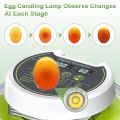 8 Eggs Chicken, 33 Eggs Birds Incubator with Automatic Egg Turning Dual Egg Tray And Humidity Control, Automatic Water Adding, LED Egg Candler, for Hatching Chickens, Duck, Quail, Goose Eggs. 