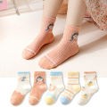 5Pairs/Lot Summer Children Socks Boys Girls Baby Fashion Cotton Solid Wild Soft Breathable Kids Casual Mesh Socks For 1-8Years.