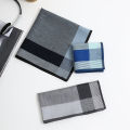 3 Packs of Men's Handkerchiefs, Cotton Yarn-Dyed Plaid Handkerchiefs, Soft and Comfortable Sweat-Wiping Handkerchiefs, Gentleman Flap Pocket Pants Squares, Groom's Gifts, Great Gifts, Wedding Supplies.