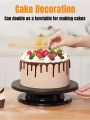 Rotating Cake Turntable, Anti-Skid Base For Carving, Pottery, Painting, Cake Decoration Suitable For Baking And Pottery Lovers. 