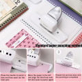 1PC 5-hole Square Binder Punch, Loose-leaf Book DIY Binding Supplies, Manual Labor-saving Hole Punch (Silver)..