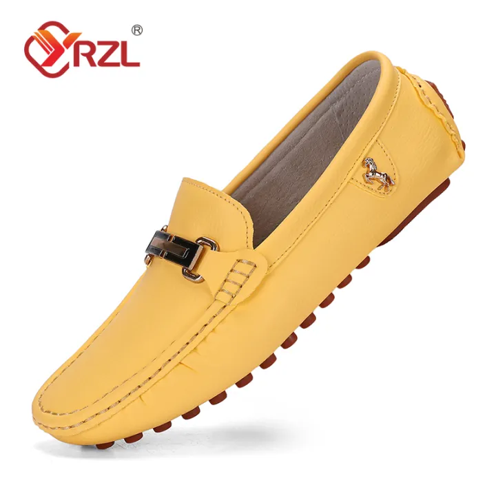 YRZL%20Shoes%20Men%20Handmade%20PU%20Leather%20Loafer%20Casual%20Driving%20Flats%20Slip-on%20Shoes%20Luxury%20Comfy%20Moccasins%20White%20Loafers%20Shoes%20for%20Men%20-%20Image%202