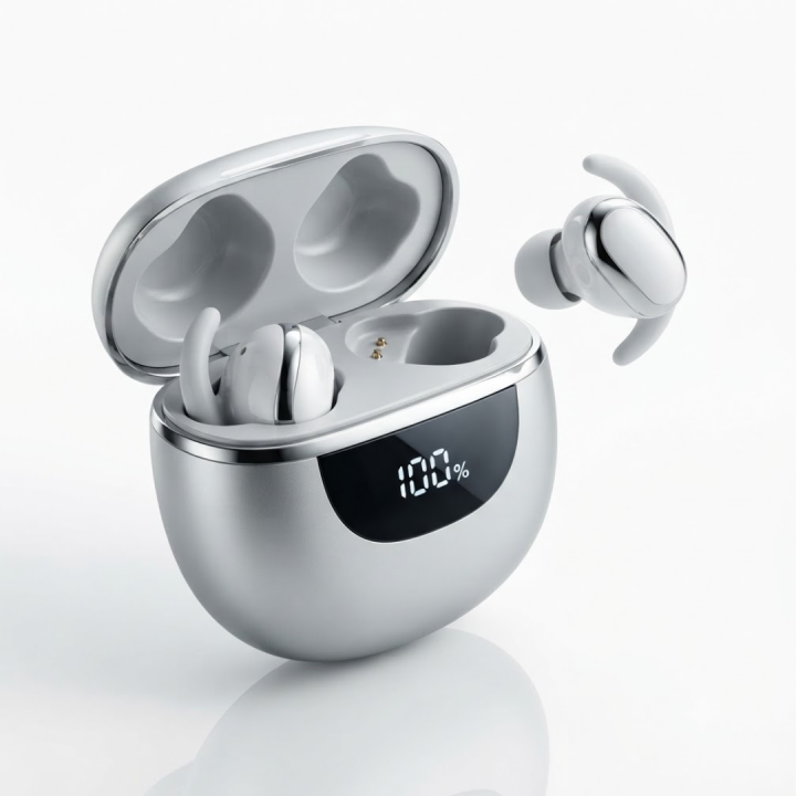 Noise Cancelling TWS Earbuds with ANC & ENC, Deep Bass Wireless Earphones with Charging Case & Bass Sound