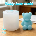 3D Teddy Bear Silicone Candle Mold Animal Cute Couple Bears Epoxy Resin Mould Home Decor Soap Making Tools Romantic Wedding .