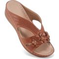 New Women's Slippers Casual Flower Hollow Wedge Beach Shoes Outdoor Fashion Platform Comfortable Non-slip Sandals Plus size 43. 