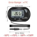Digital Aquarium Thermometer with Probe Suction Cup Fish Tank Water Electronic Thermometer Measurement Degrees Celsius ℃. 