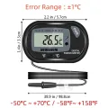 Digital Aquarium Thermometer with Probe Suction Cup Fish Tank Water Electronic Thermometer Measurement Degrees Celsius ℃. 