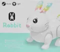 Light And Music Hopping/Walking Rabbit Toy For Baby Boys & Girls for Playing Fun , Birthday Gift Item, White Colour Bunny. 