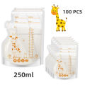 PE Giraffe Breast Milk Storage Bags, 250ML 30pcs/60 pcs per Pack, Pre-Stick Labels, BPA Free, Leakproof,.