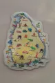 Fridge Magnet Lanka shape and metallic finish. 