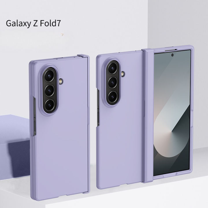 PC%20Skin%20Texture%20Hard%20Shell%20Phone%20Case%20for%20Samsung%20Galaxy%20Z%20Fold%207%206%205%203%204%20ZFold7%20with%20Hinge%20Protection%20Cover%20-%20Image%203