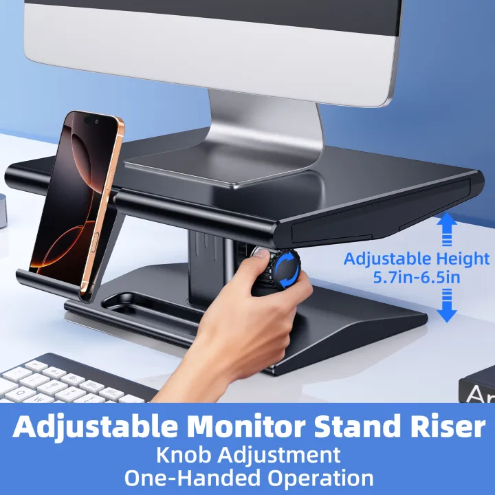 Oatsbasf%20Desktop%20Monitor%20Riser%20Laptop%20&Pinter&%20Notebook%20Holder%20with%20Phone%20Holder%20Height%20Adjustable%20Laptop%20Desk%20Stand%20Mount%20-%20Image%203