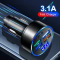 3.1A USB Car Charger Fast Charging Type C USB Phone Adapter in Car For iPhone 13 Pro Xiaomi Huawei Samsung Quick Charger. 