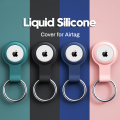 Cover for  Airtags Case Liquid Silicone Protective Shell tracker Accessories Anti-scratch Sleeve Keychain Air tag case. 