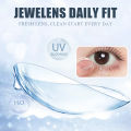 JEWELENS Clear Contact Lenses Natural Transparent Prescription Soft Eye Contacts with Degree for Myopia Vision Correction.