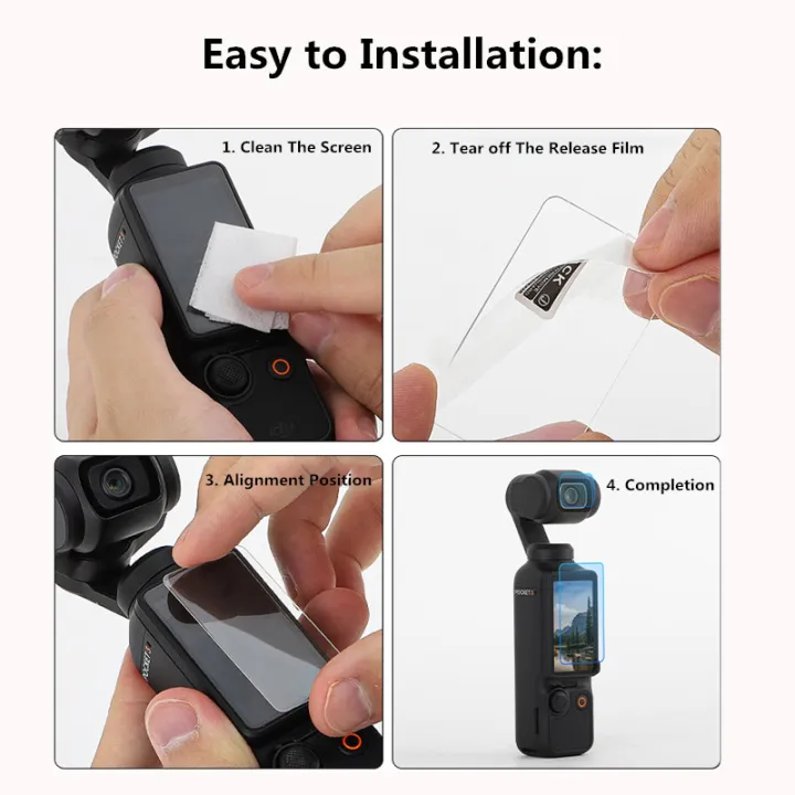 For%20%20Osmo%20Pocket%204%203%20Screen%20Protector%20Lens%20Protector%20Accessories%20with%20Tempered%20Glass%20LCD%20Display%20Film%20Scratch%20Resistant%20-%20Image%202