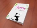 Cute Panda Sorry Card | A4 Size Apology Card | Thoughtful Sorry Gift. 