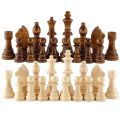 32pcs Wooden Chess Pieces Complete Chessmen International Word Chess Set Chess Piece Entertainment Accessories New.