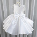 Big Bow Baby Girls Party Dress Toddler 1st Birthday Baptism Princess Kids Dresses for Girl White Wedding Prom Christmas Costumes. 