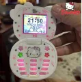 2023 Sanrio Hello Kitty Flip Phone Kawaii K688 Cartoon Kids Taiml Cute Mini Phone Birthday Fashion Girls Gifts Toys For Children. 