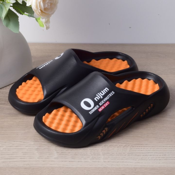 2024 New Men Massage Slippers Slides Onijum Indoor Outdoor Sandals Beach Casual Shoes Comfortable Sole Men's Slippers Big Size 3