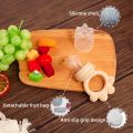2pcs Baby Feeding Set: Baby Fruit Feeder with Freezer Mold with Lid, Silicone Food Tray Feeder, Breast Milk Teething Feeding Set. 