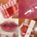 6 color lip glaze, cute little bear, mirror gloss, jelly lips with sparkling light dew water, long-lasting stain resistant trans.